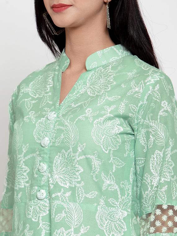 floral a-line kurta - 16618087 - Zoom Image - 4