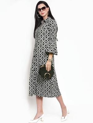 bell sleeved a-line dress - 16618098 - Standard Image - 2