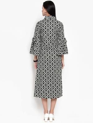bell sleeved a-line dress - 16618098 - Standard Image - 3