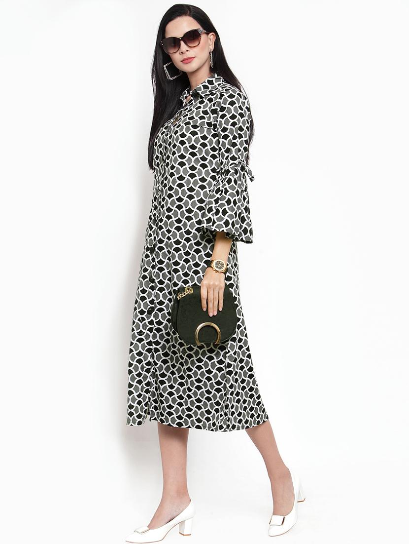 bell sleeved a-line dress - 16618098 - Zoom Image - 2