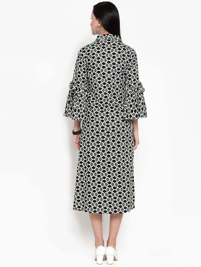 bell sleeved a-line dress - 16618098 - Zoom Image - 3