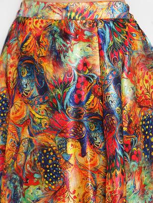 solid blouse with floral flared lehenga - 16618125 - Standard Image - 5