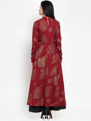 block printed anarkali kurta - 16618126 - Standard Image - 3