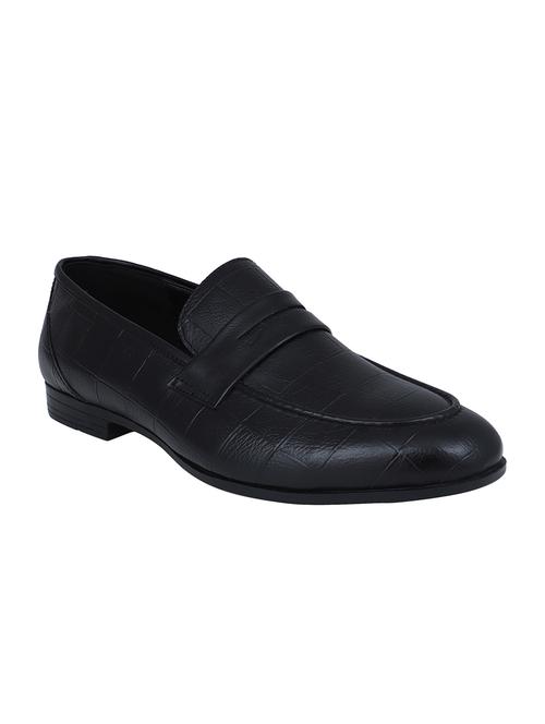 black leather slip ons - 16618143 - Standard Image - 1