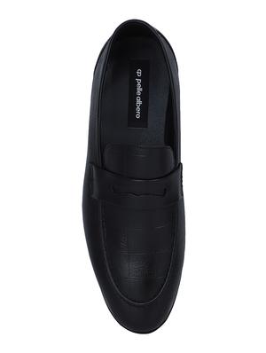 black leather slip ons - 16618143 - Standard Image - 4