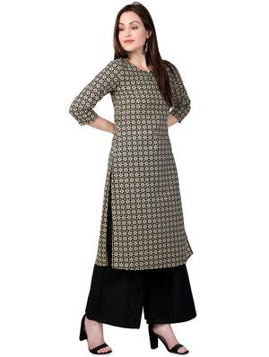 printed straight kurta - 16618162 - Standard Image - 2
