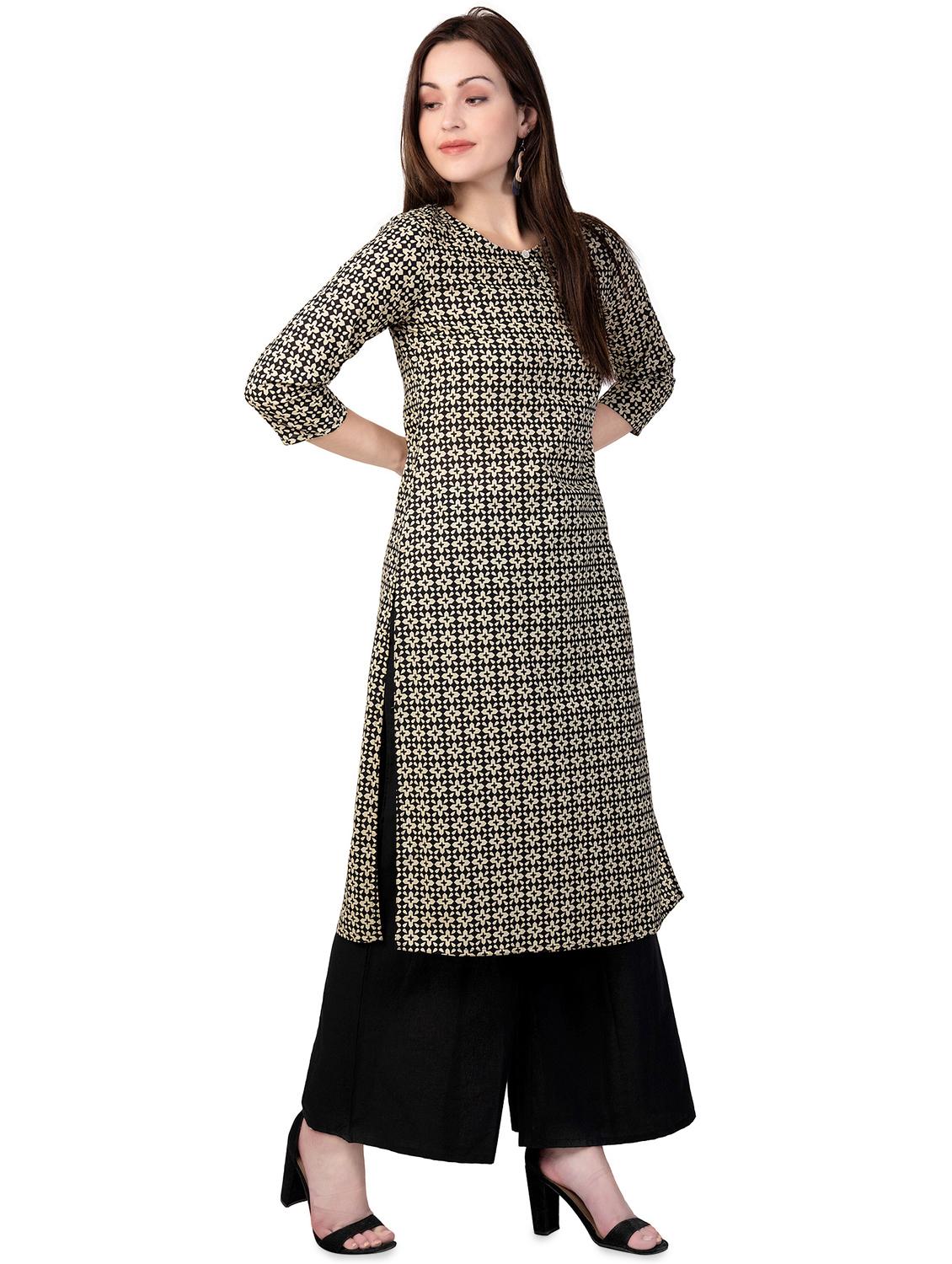 printed straight kurta - 16618162 - Zoom Image - 2