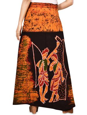 tribal print cotton flared wrap skirt - 16618207 - Standard Image - 3