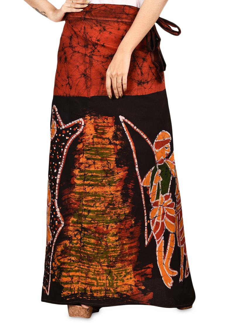 tie knot flared wrap skirt - 16618210 - Zoom Image - 1