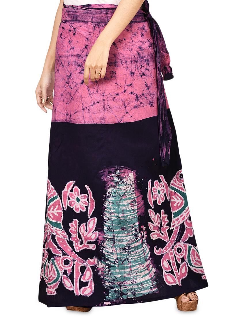 tie knot flared wrap skirt - 16618214 - Zoom Image - 1
