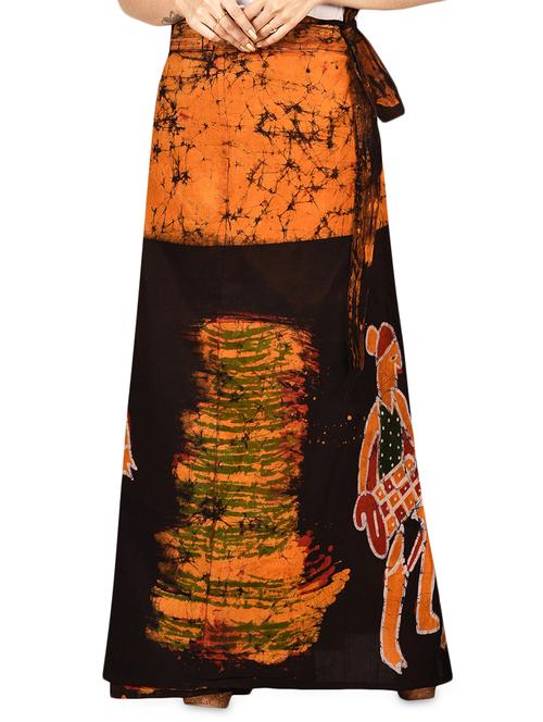 tie knot flared wrap skirt - 16618235 - Standard Image - 1