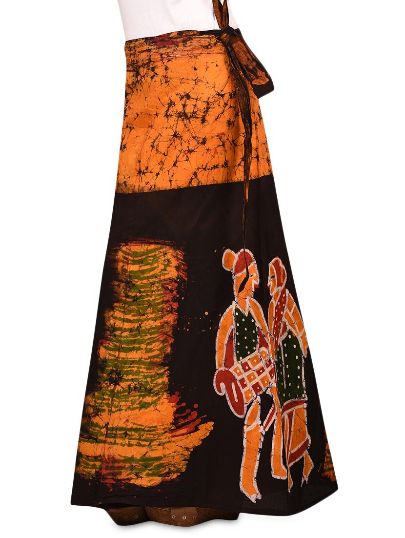 tie knot flared wrap skirt - 16618235 - Zoom Image - 2