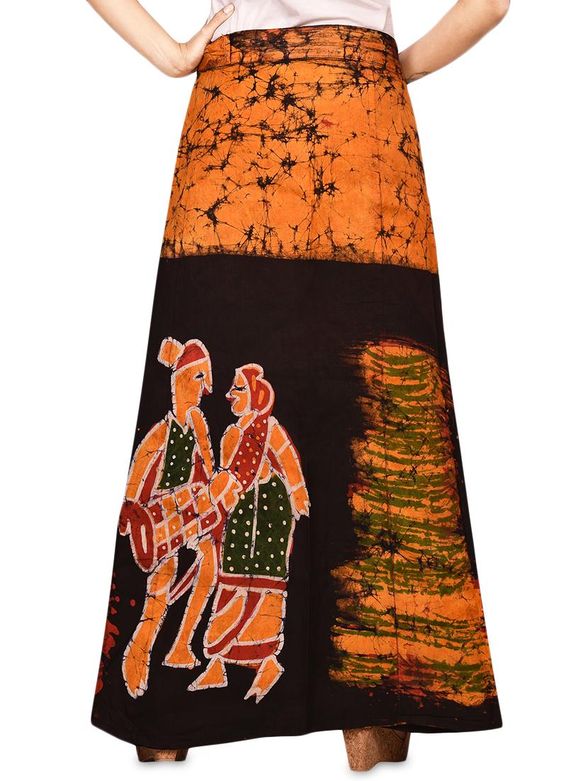 tie knot flared wrap skirt - 16618235 - Zoom Image - 3