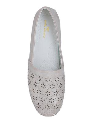 grey slip on ballerinas - 16618271 - Standard Image - 3
