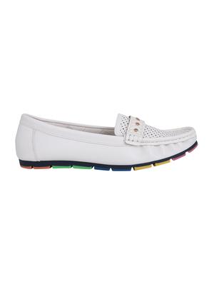 white slip on loafers - 16618288 - Standard Image - 2