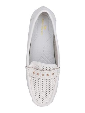 white slip on loafers - 16618288 - Standard Image - 4