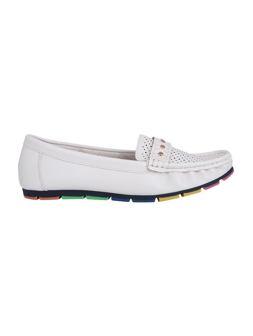 white slip on loafers - 16618288 - Zoom Image - 2