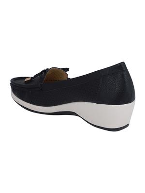 black slip on wedges - 16618300 - Standard Image - 3