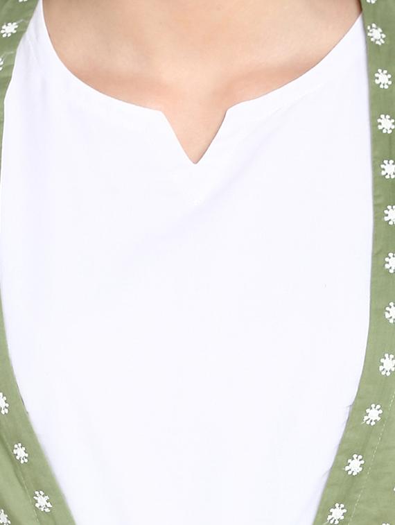 layered kurta with jacket - 16618408 - Zoom Image - 4