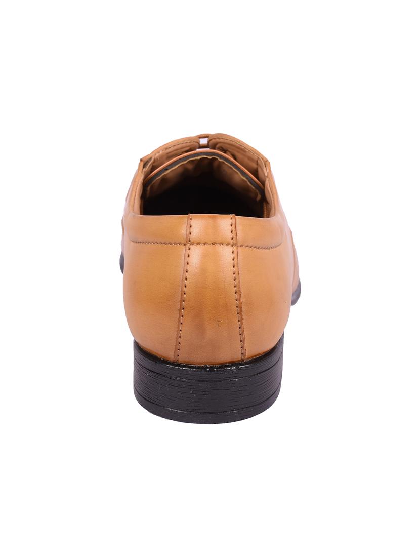 beige leatherette lace-up derbys - 16618553 - Zoom Image - 3
