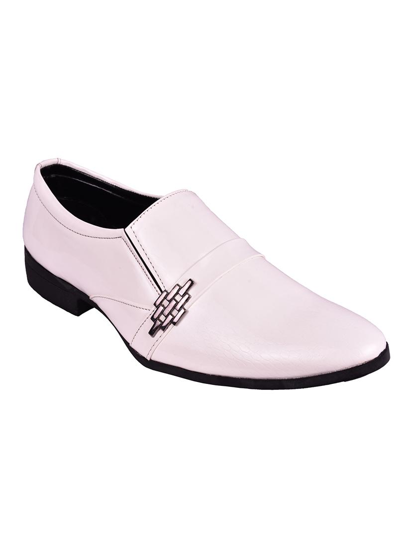 white leatherette slip ons - 16618554 - Zoom Image - 1