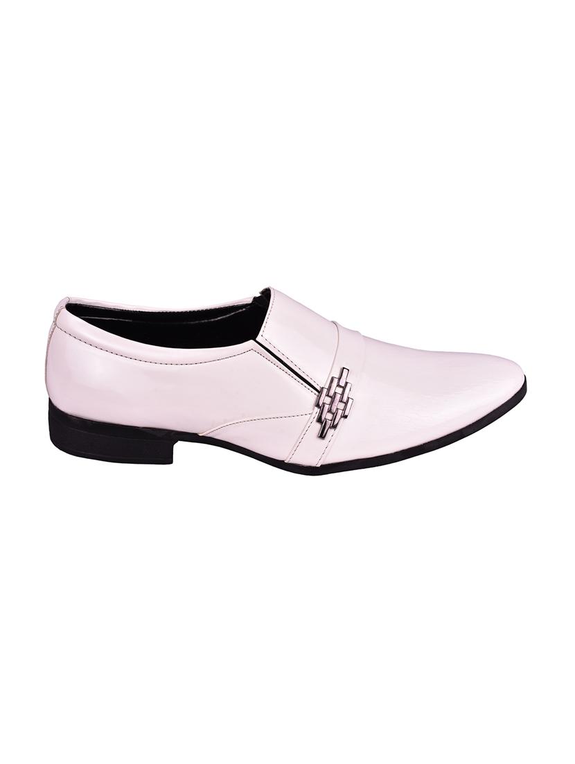 white leatherette slip ons - 16618554 - Zoom Image - 2