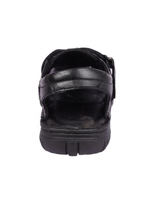black leather back strap sandals - 16618556 - Standard Image - 3