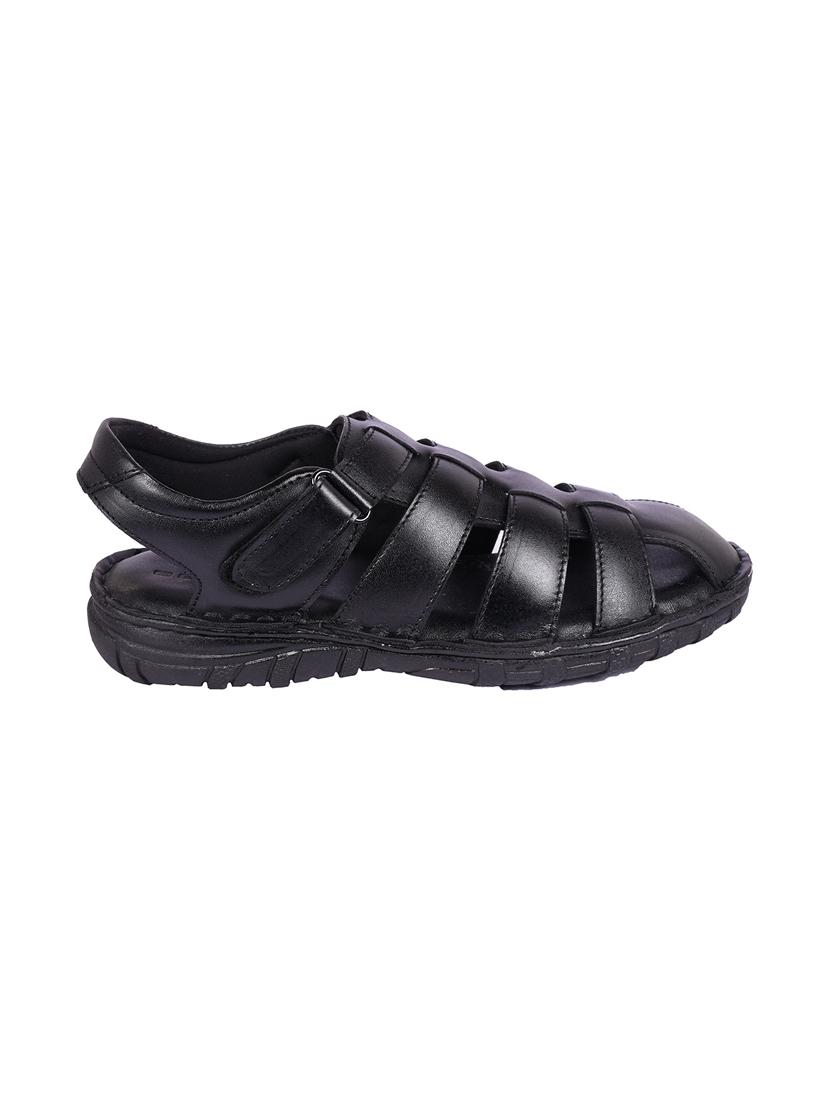 black leather back strap sandals - 16618556 - Zoom Image - 2