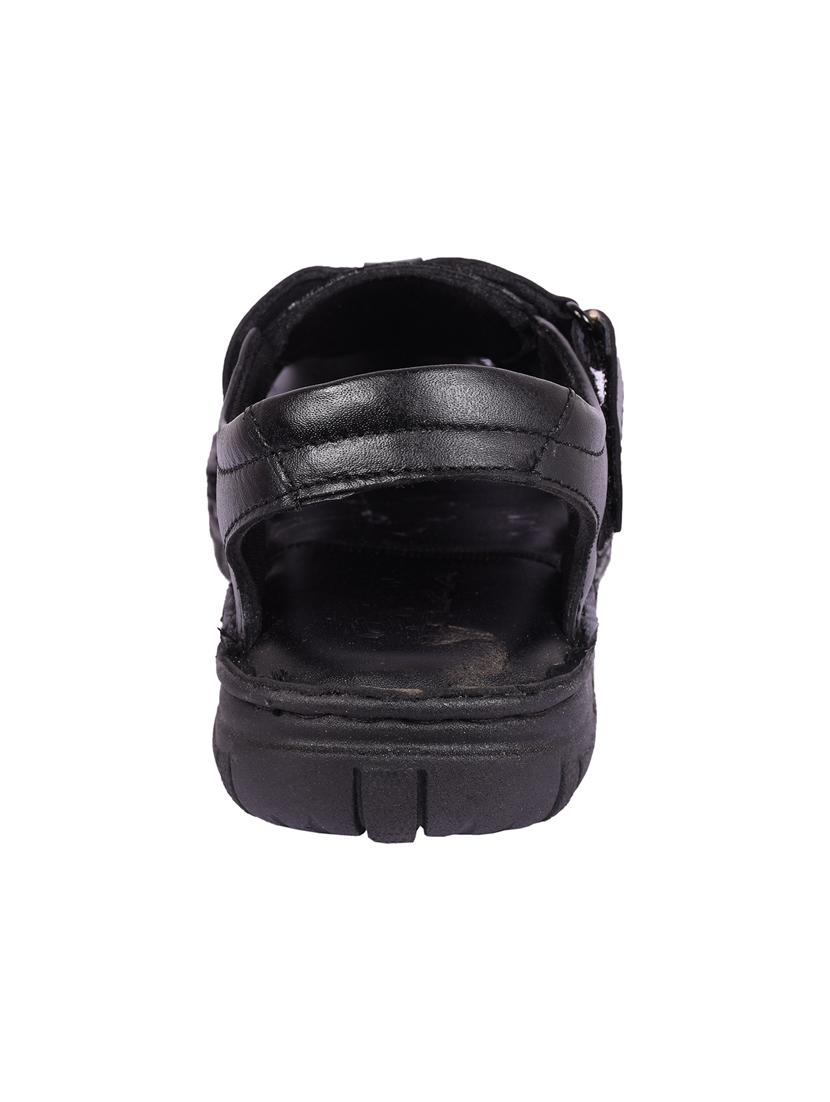 black leather back strap sandals - 16618556 - Zoom Image - 3