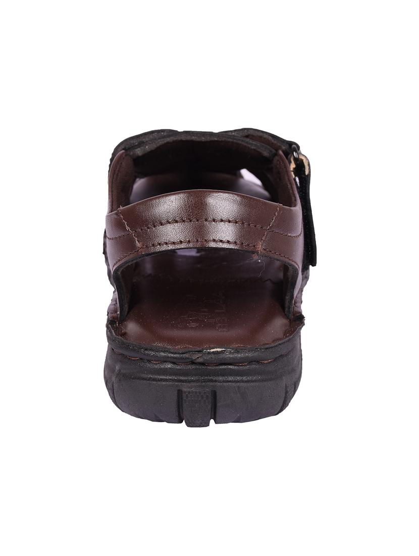 brown leather back strap sandals - 16618557 - Zoom Image - 3
