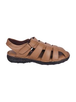 beige leather back strap sandals - 16618558 - Standard Image - 2