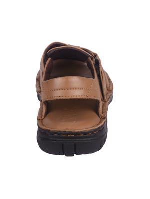 beige leather back strap sandals - 16618558 - Standard Image - 3