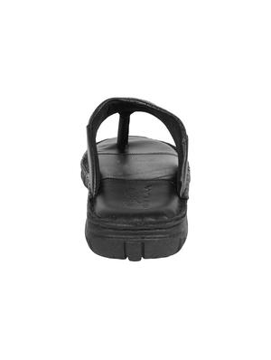 black leather toe separator slippers - 16618561 - Standard Image - 3
