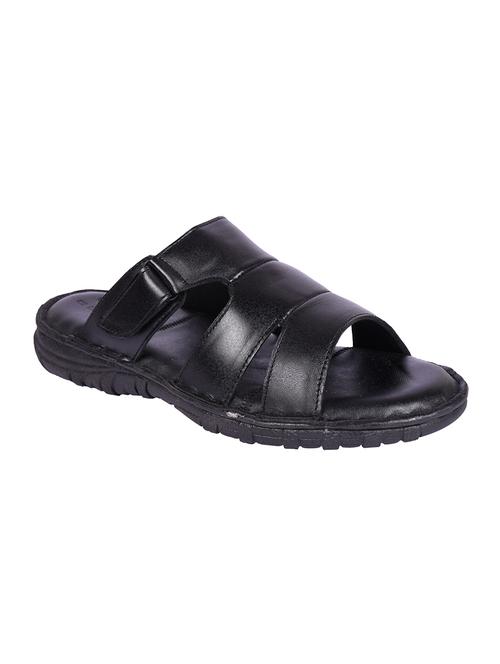 black leather slip on sandals - 16618563 - Standard Image - 1