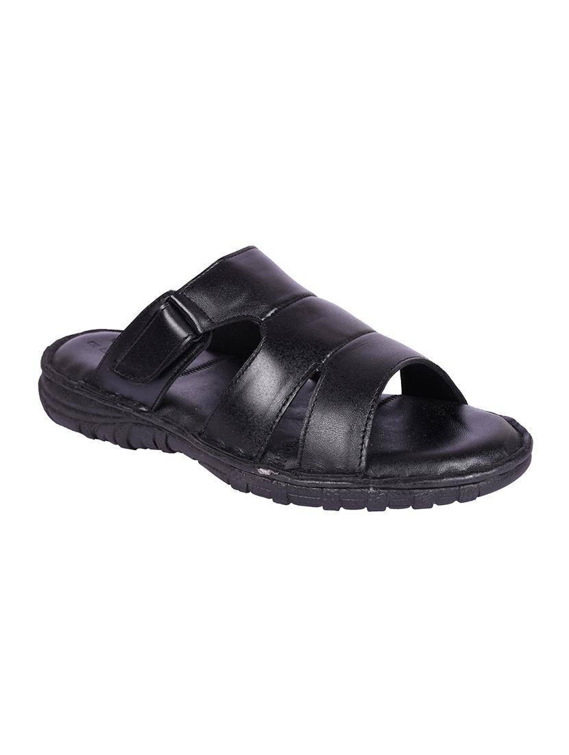 black leather slip on sandals - 16618563 - Zoom Image - 1