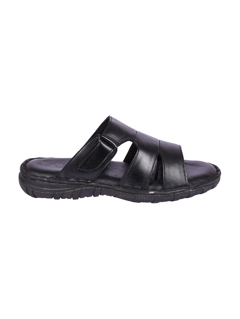 black leather slip on sandals - 16618563 - Zoom Image - 2