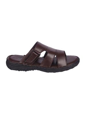 brown leather slip on sandals - 16618564 - Standard Image - 2