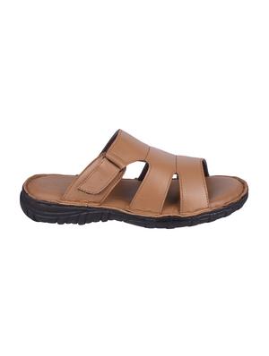 tan leather slip on sandals - 16618565 - Standard Image - 2