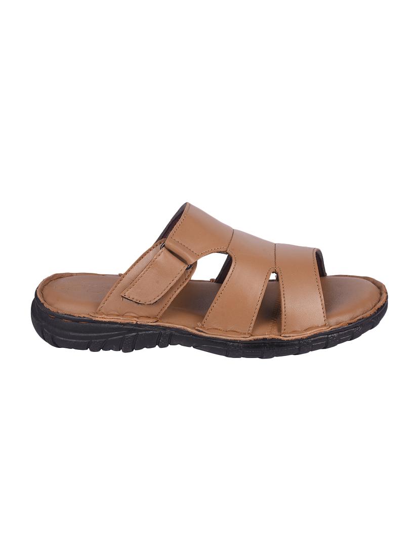 tan leather slip on sandals - 16618565 - Zoom Image - 2