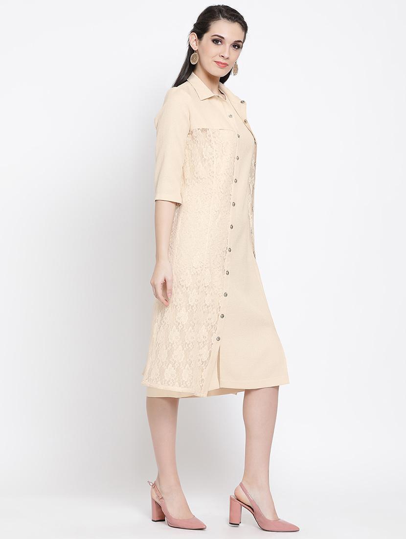button up floral laced long line shrug - 16618577 - Zoom Image - 2