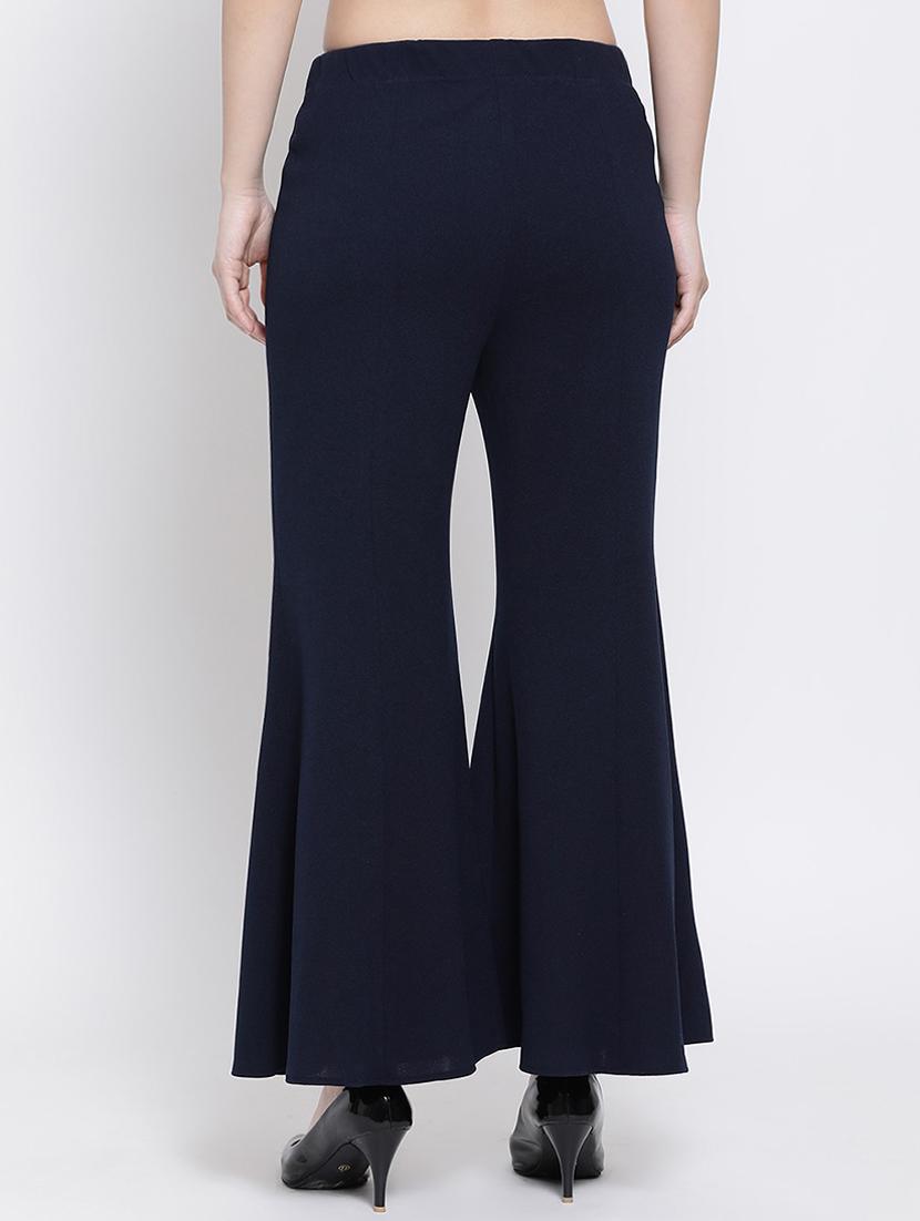 low rise solid flared palazzo - 16618579 - Zoom Image - 3
