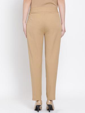 high rise solid pleated trouser - 16618594 - Standard Image - 3
