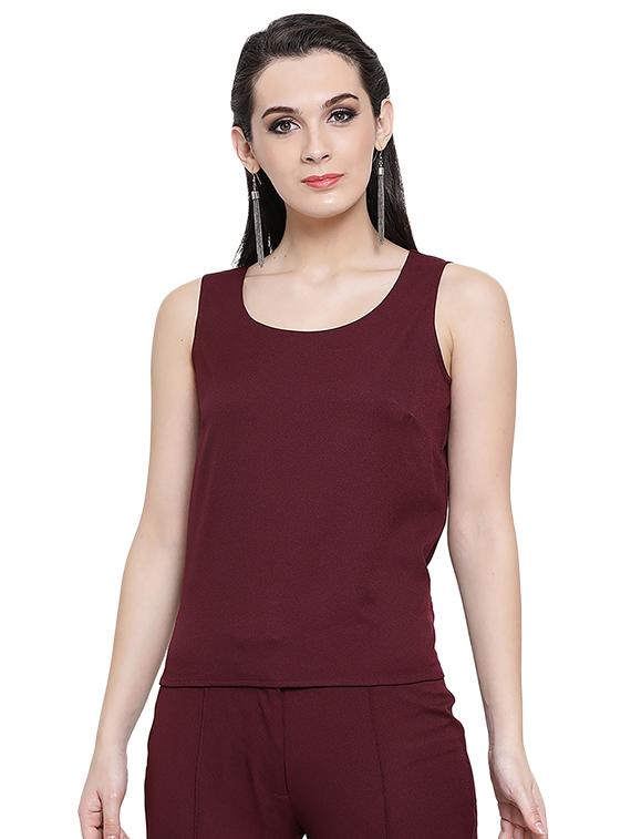 scoop neck solid tank top - 16618624 - Zoom Image - 1