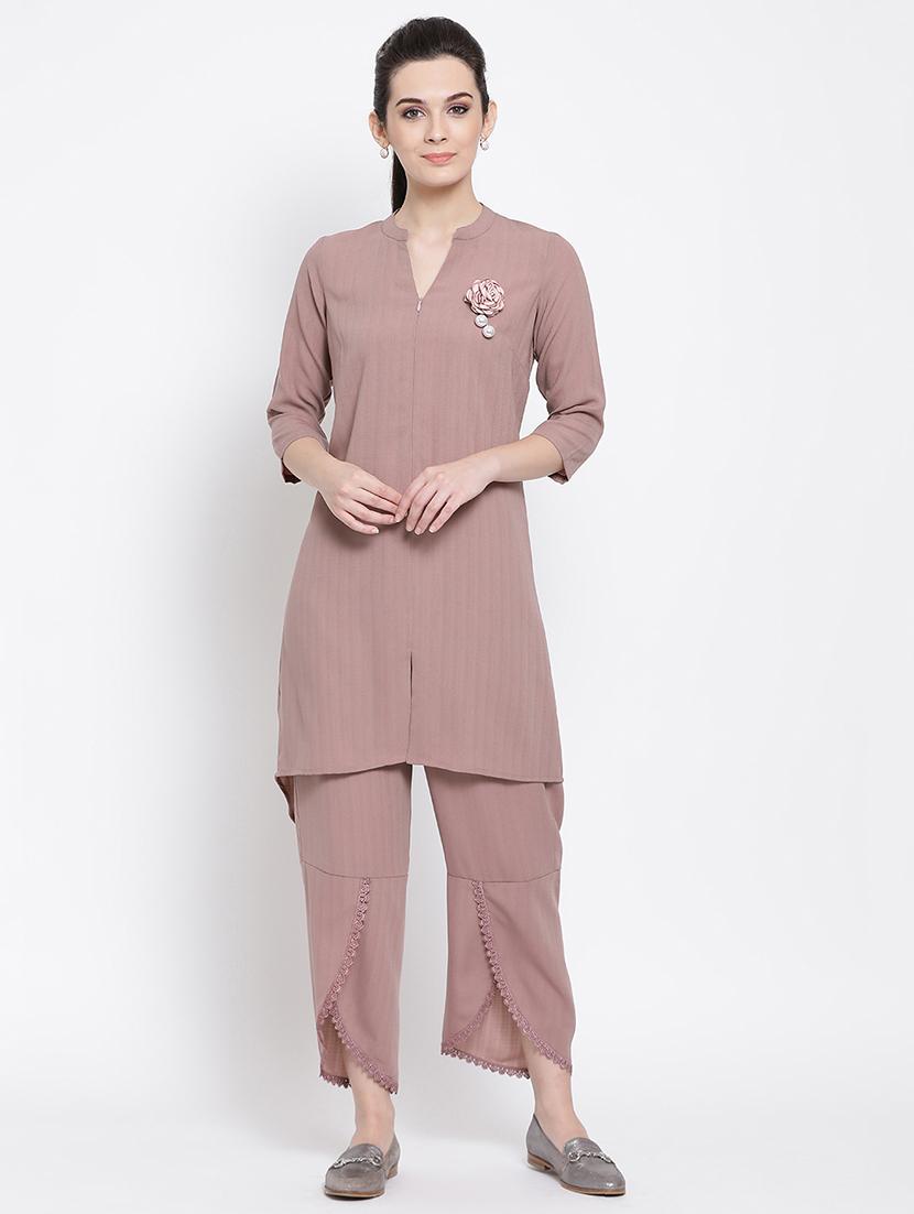 blue chiffon asymmetric set - 16618631 - Zoom Image - 1