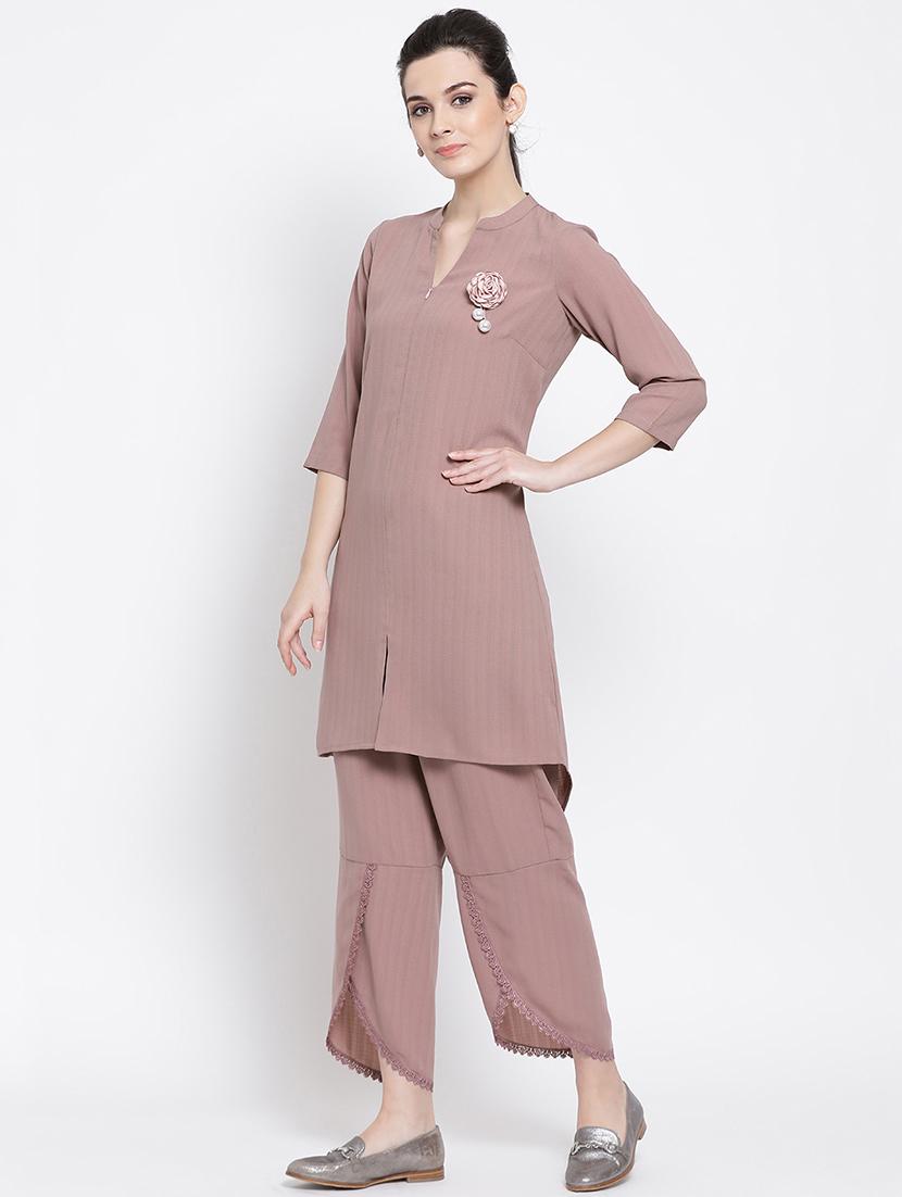 blue chiffon asymmetric set - 16618631 - Zoom Image - 2