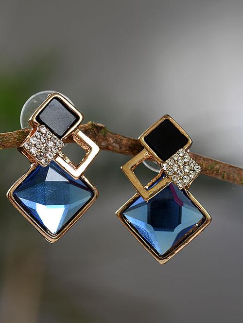 blue crystal drop earrings - 16618633 - Standard Image - 1
