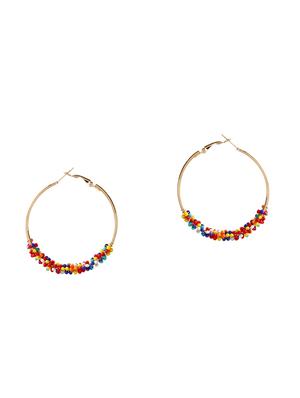multi colored metal hoop earring - 16618645 - Standard Image - 2