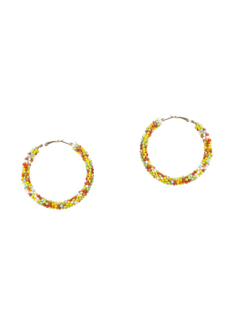 multi colored metal hoop earring - 16618646 - Zoom Image - 2