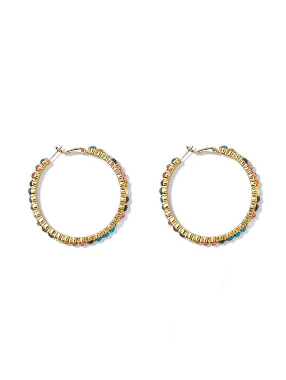 multi colored metal hoop earring - 16618647 - Zoom Image - 2