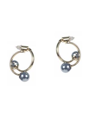 blue gold plated studs earring - 16618649 - Standard Image - 2
